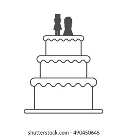 Isolated wedding cake design