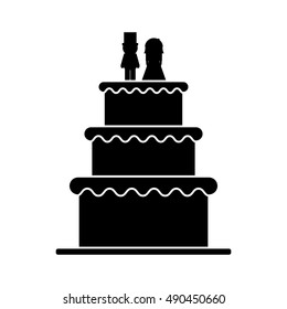 Isolated wedding cake design