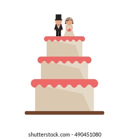 Isolated wedding cake design