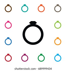 Isolated Wedding Icon. Engagement Vector Element Can Be Used For Wedding, Engagement, Diamond Design Concept.