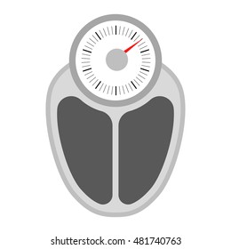 Isolated weigh scale. Measuring weight loss, nutrition and obesity. Healthy lifestyle.