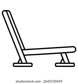Isolated weight bench icon on white background