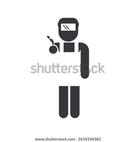 Isolated welding mask and goggles with electric sparks, symbolizing the precision, strength, and craftsmanship of construction and engineering welder