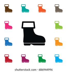 Isolated Wellies Icon. Shoes Vector Element Can Be Used For Wellies, Shoes, Boots Design Concept.