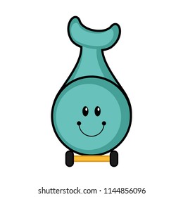 Isolated whale vehicle toy icon