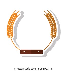 Isolated wheat ear design