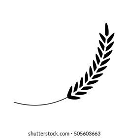 Isolated wheat ear design