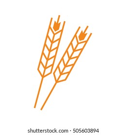 Isolated wheat ear design
