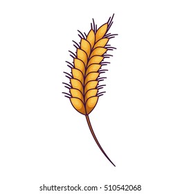 Isolated wheat ear design