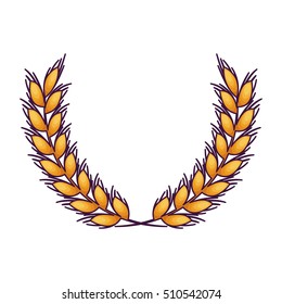 Isolated wheat ear design