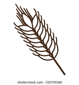 Isolated wheat ear design