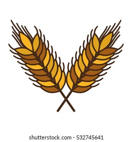 Isolated wheat ear design