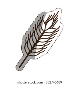 Isolated wheat ear design