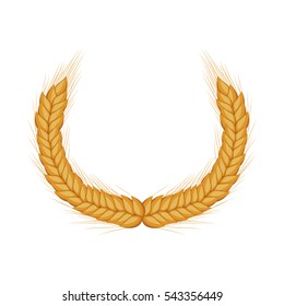 Isolated wheat ear design