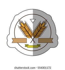 Isolated wheat ear design