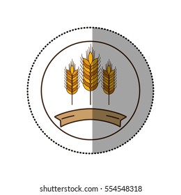 Isolated wheat ear design