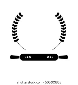 Isolated wheat ear with rolling pin design