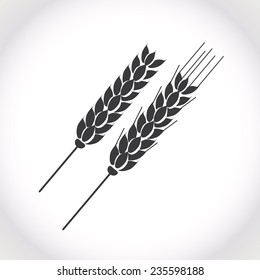 Isolated wheat icon on white background. Vector illustration.