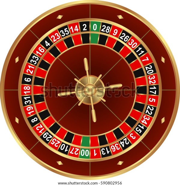 isolated wheel of american\
roulette