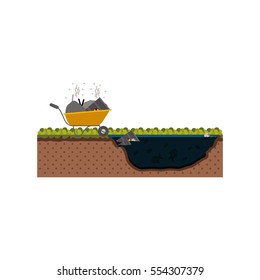 Isolated wheelbarrow and pollution design