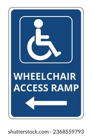 Isolated Wheelchair Access Ramp Symbol