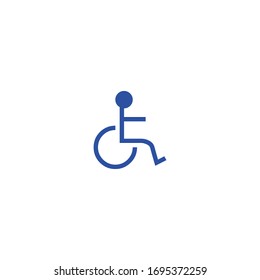 Isolated Wheelchair Emoji, Vector Icon, Pictogram