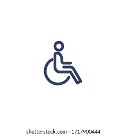 Isolated Wheelchair Icon, Vector Icon, Pictogram