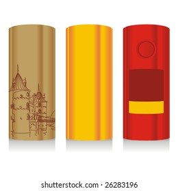 isolated whiskey boxes