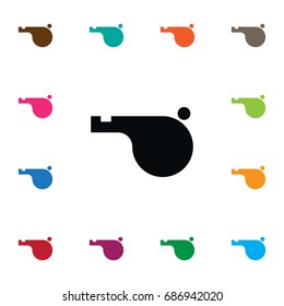 Isolated Whistle Icon. Blower Vector Element Can Be Used For Whistle, Blower, Signal Design Concept.