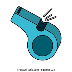 Isolated whistle of trainer design 
