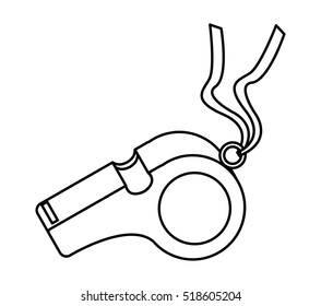 Isolated whistle of trainer design 