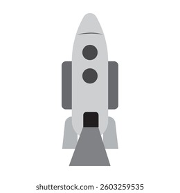 Isolated white astronaut spaceship rocket icon