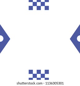 Isolated with white background simple seamless pattern of geometric shapes.