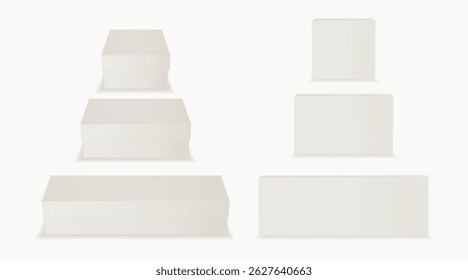 Vector aislado del Vector EPS de la maqueta de la caja blanca