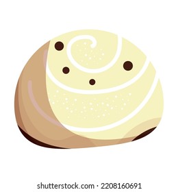 Isolated white chocolate candy icon Vector