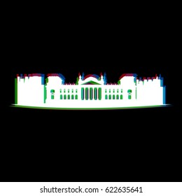Isolated white cityscape of Berlin, Vector illustration
