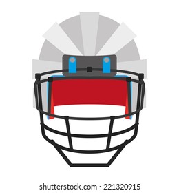 an isolated white football helmet on a white background