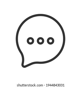 isolated in white. outline icon. Message icon