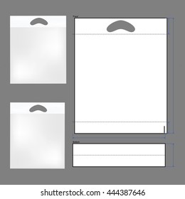 Isolated white plastic bag