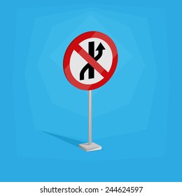 an isolated white traffic signal on a blue background