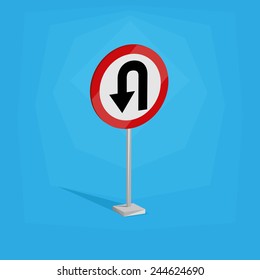 an isolated white traffic signal on a blue background