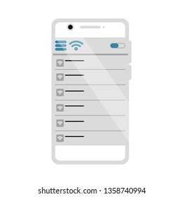 Isolated wifi detector mobile app. Vector illustration design