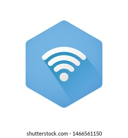 isolated wifi icon vector. modern 3d icon button. 
