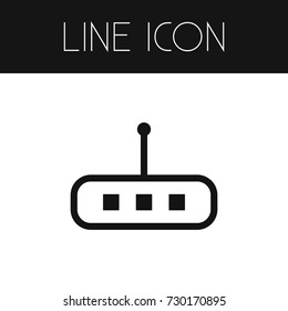 Isolated Wifi Outline. Router Vector Element Can Be Used For Router, Modem, Wifi Design Concept.