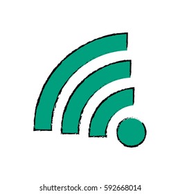 Isolated wifi symbol icon vector illustration graphic design