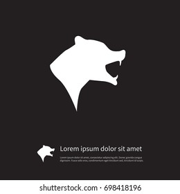 Isolated Wild Icon. Grizzly Vector Element Can Be Used For Grizzly, Bear, Animal Design Concept.