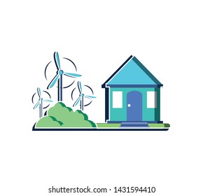 Isolated wind mill and sustainability design