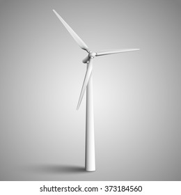 Isolated wind turbine, vector illustration.