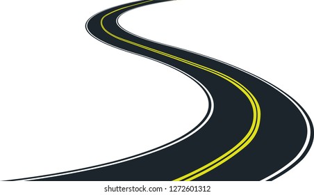 isolated winding road