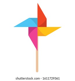 Isolated windmill toy. Children toy - Vector illustration design